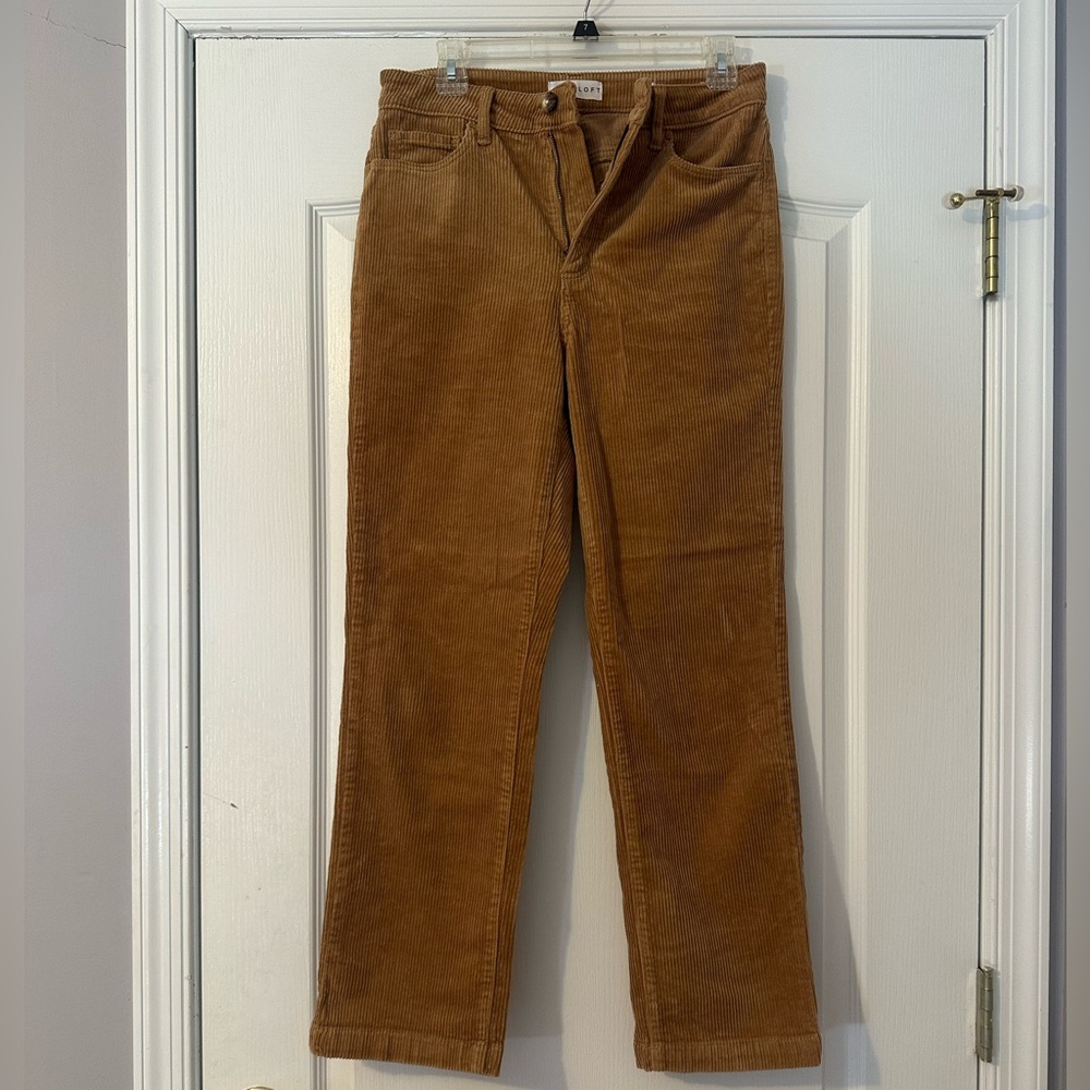 Loft Straight Corduroy Pants 27